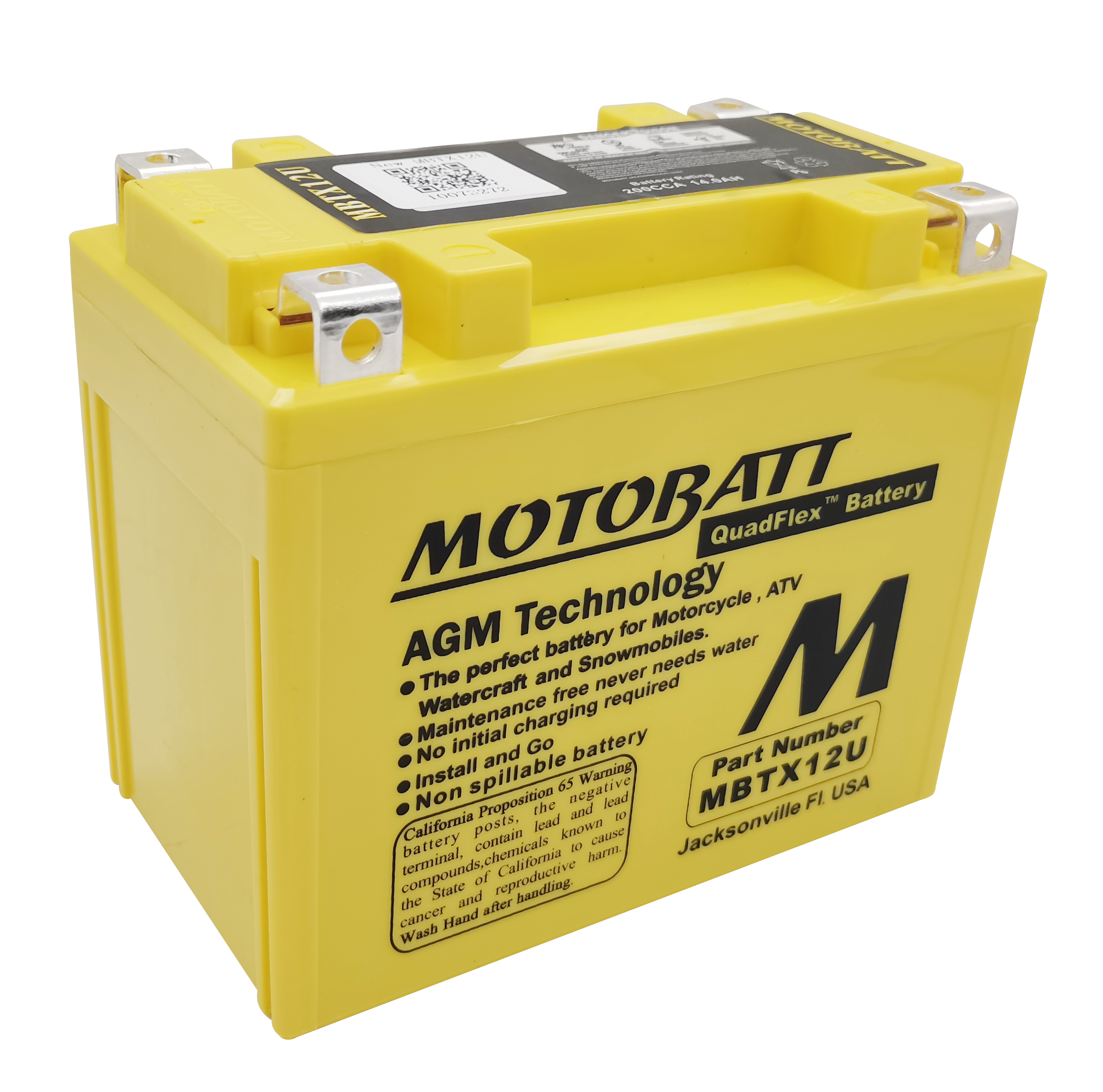 Motobatt 12V Voltmeter-Pocket Tester FREE Motobatt MBTX12U QUADFLEX AGM Factory Activated Motobatt 12V Voltmeter-Pocket Tester FREE Motobatt MBTX12U QUADFLEX AGM Factory Activated